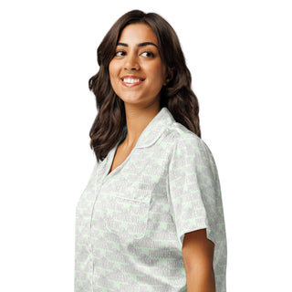 Bold Logo Print Pyjama Shirt - Mint Miss Photogenic