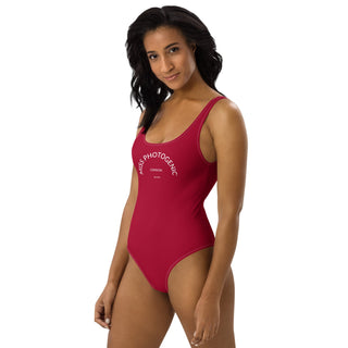 Classic One Piece Swimsuit - Red Miss Photogenic