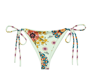 Exotic Flower Logo Print Bikini Bottom Miss Photogenic