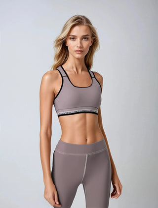 Join The Set Reel Sports Bra - Mocha Miss Photogenic