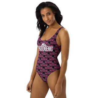 Miss Photogenic Logo One Piece Swimsuit - Berry