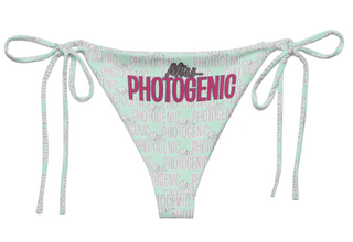 Miss Photogenic Logo Print Bikini Bottom - Mint