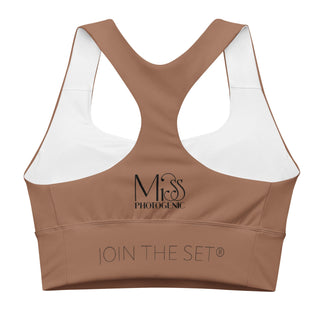 Mocha Sports Crop Yoga Top Miss Photogenic