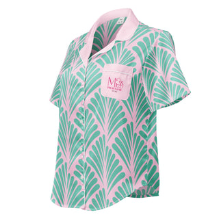 Miss Photogenic Pattern Print Pyjama Shirt - Mint