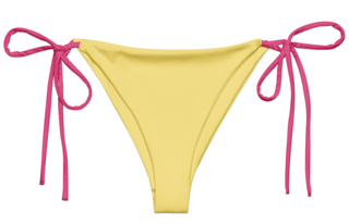Penelope Contrast Tie Bikini Bottom - Pale Yellow Miss Photogenic