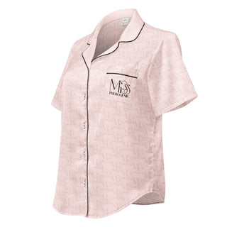 Pink Secret Logo Print Pyjama Shirt Miss Photogenic