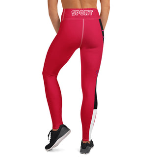 Miss Photogenic SPORT Yoga Leggings - Red