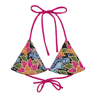Vivienne Floral Print Halter Bikini Top Miss Photogenic