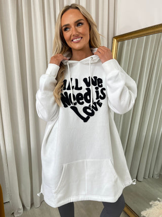 All We Need Is Love Oversized Hoodie