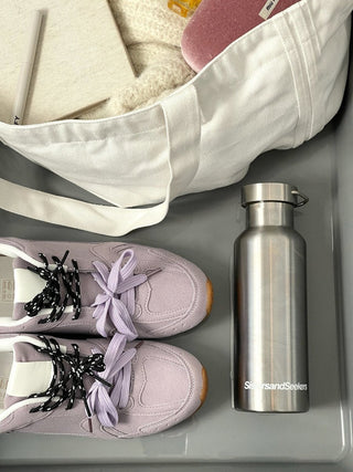 Double Contrast Lace Up Flat Trainers