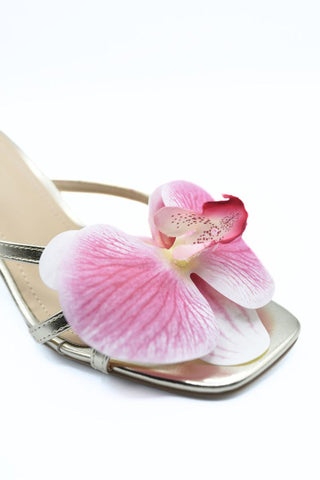 Floral Strap High Heels