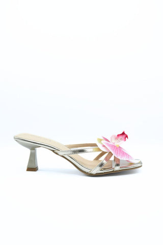 Floral Strap High Heels
