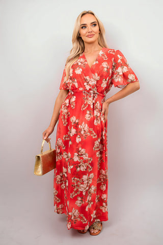 Floral Wrap Maxi Dress