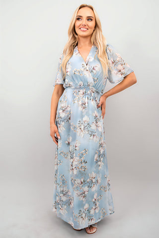 Floral Wrap Maxi Dress
