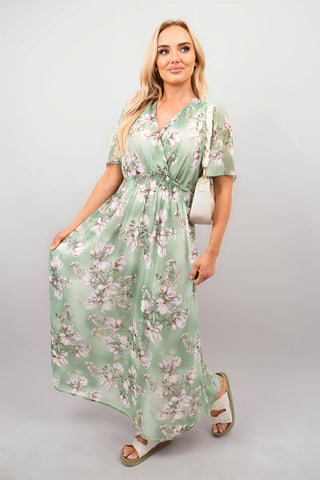 Floral Wrap Maxi Dress