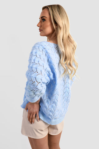 Half Sleeve Chunky Cable Knit Jumper