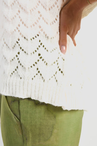 Half Sleeve Chunky Cable Knit Jumper