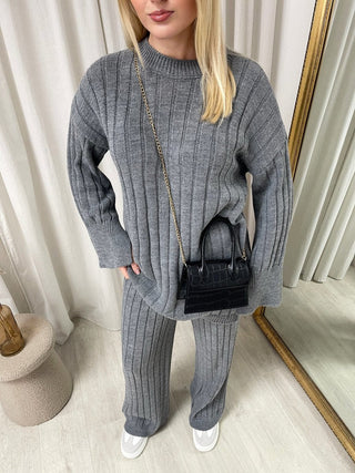 Knitted Long Sleeve Top and Trouser Co-ord Set