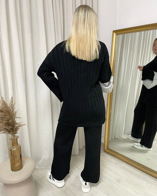 Knitted Long Sleeve Top and Trouser Co-ord Set