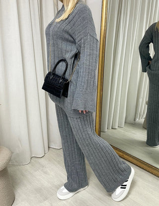 Knitted Long Sleeve Top and Trouser Co-ord Set