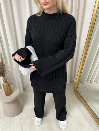 Knitted Long Sleeve Top and Trouser Co-ord Set