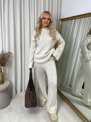 Knitted Long Sleeve Top and Trouser Co-ord Set