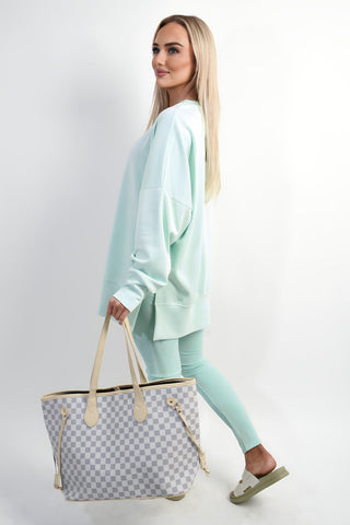 Long Sleeve Side Split Sweatshirt & Leggings Co-ord Set