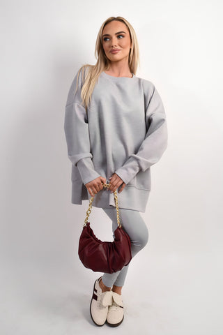 Long Sleeve Side Split Sweatshirt & Leggings Co-ord Set