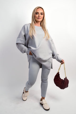 Long Sleeve Side Split Sweatshirt & Leggings Co-ord Set