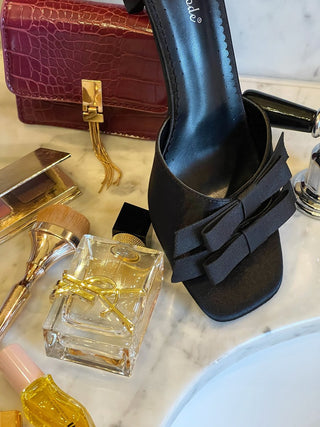 Open Toe Bow Detail High Heels