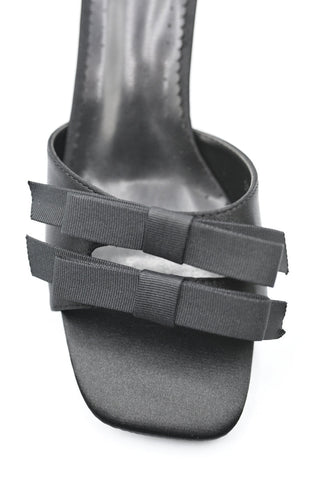 Open Toe Bow Detail High Heels