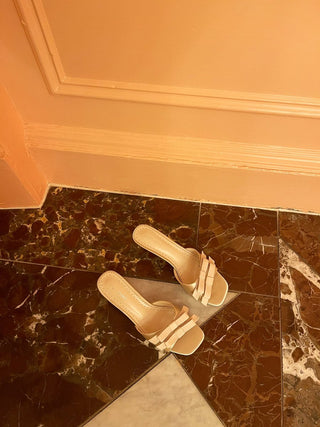 Open Toe Bow Detail High Heels