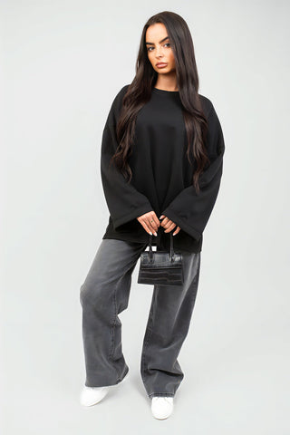 Oversized Long Sleeve Sweatshirt Top