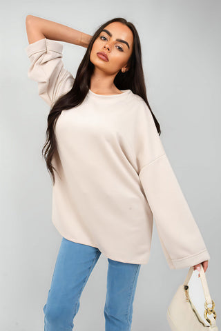 Oversized Long Sleeve Sweatshirt Top