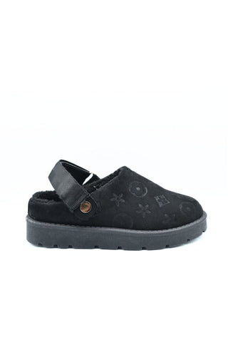 Printed Sling Back Platform Clogs
