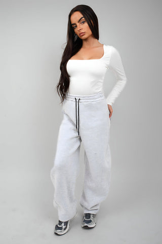 Square Neckline Long Sleeve Top