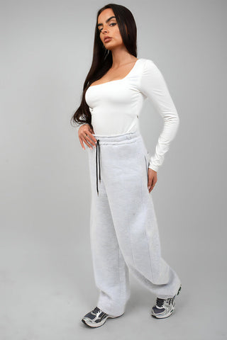 Square Neckline Long Sleeve Top