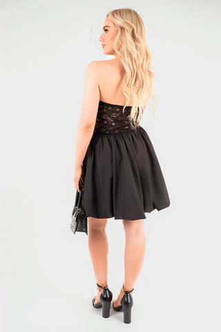 Strapless Heart-Shaped Lace Mini Dress