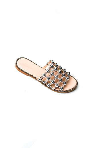 Studded Caged Open Toe Sandals