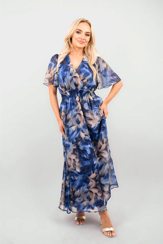 Wrap Floral Print Maxi Dress