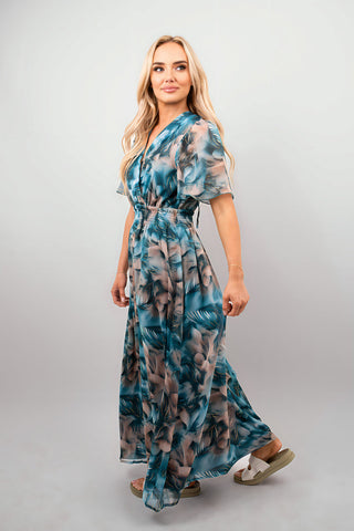 Wrap Floral Print Maxi Dress