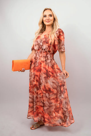 Wrap Floral Print Maxi Dress