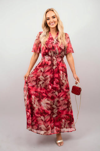 Wrap Floral Print Maxi Dress