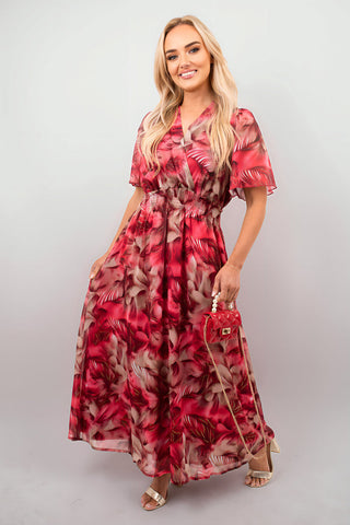 Wrap Floral Print Maxi Dress