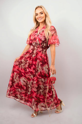 Wrap Floral Print Maxi Dress