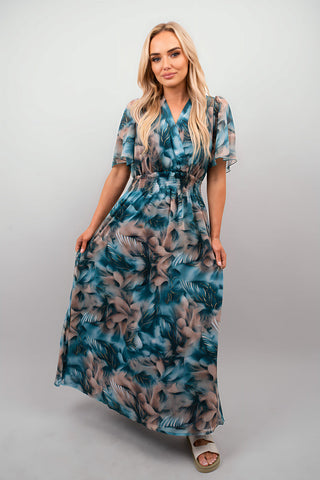 Wrap Floral Print Maxi Dress