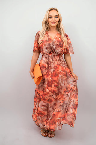 Wrap Floral Print Maxi Dress