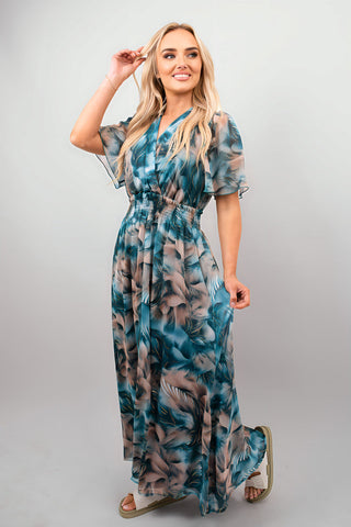 Wrap Floral Print Maxi Dress