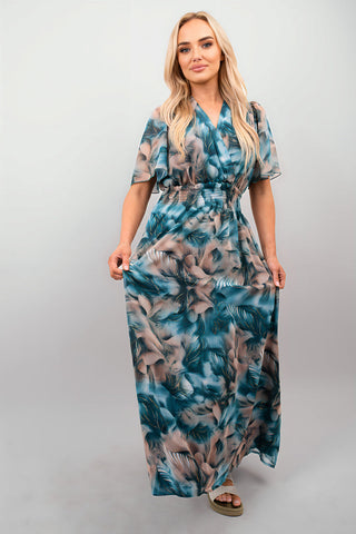 Wrap Floral Print Maxi Dress