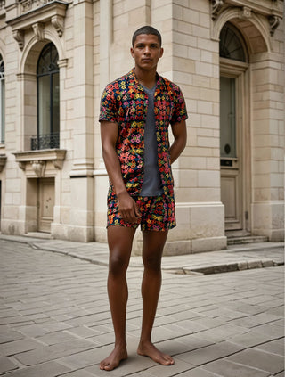 Aztec floral Swim Trunks Mr Photogenic